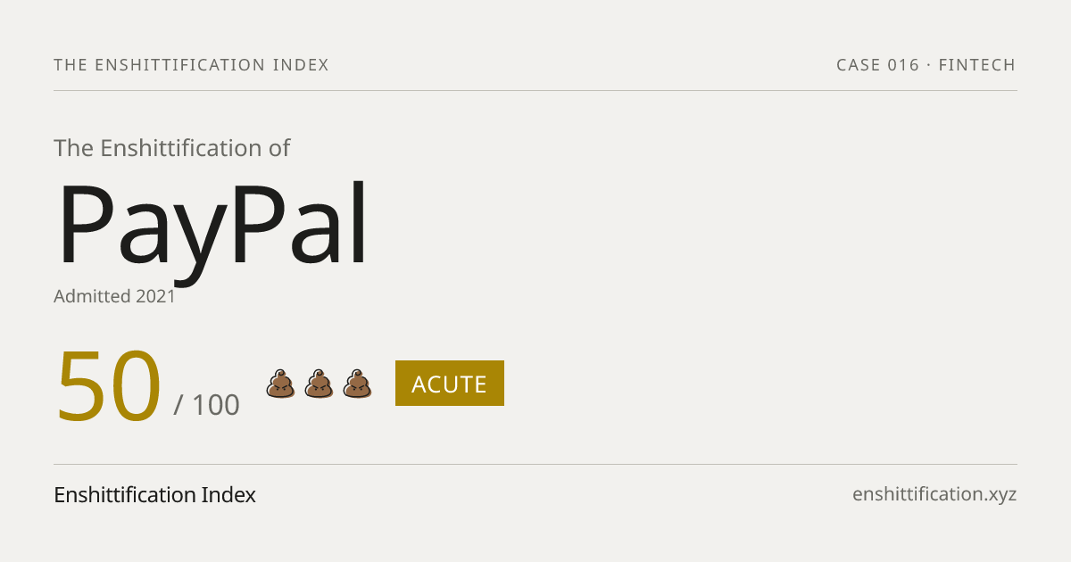 PayPal severity card
