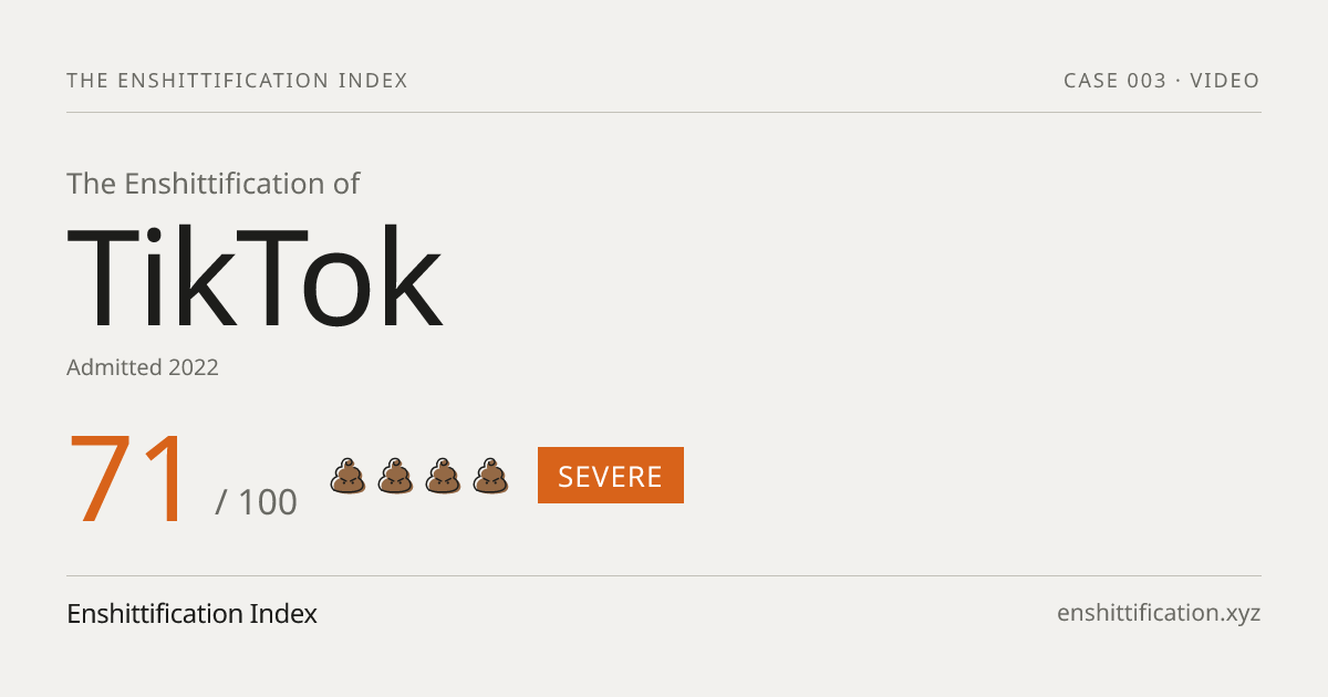 TikTok severity card