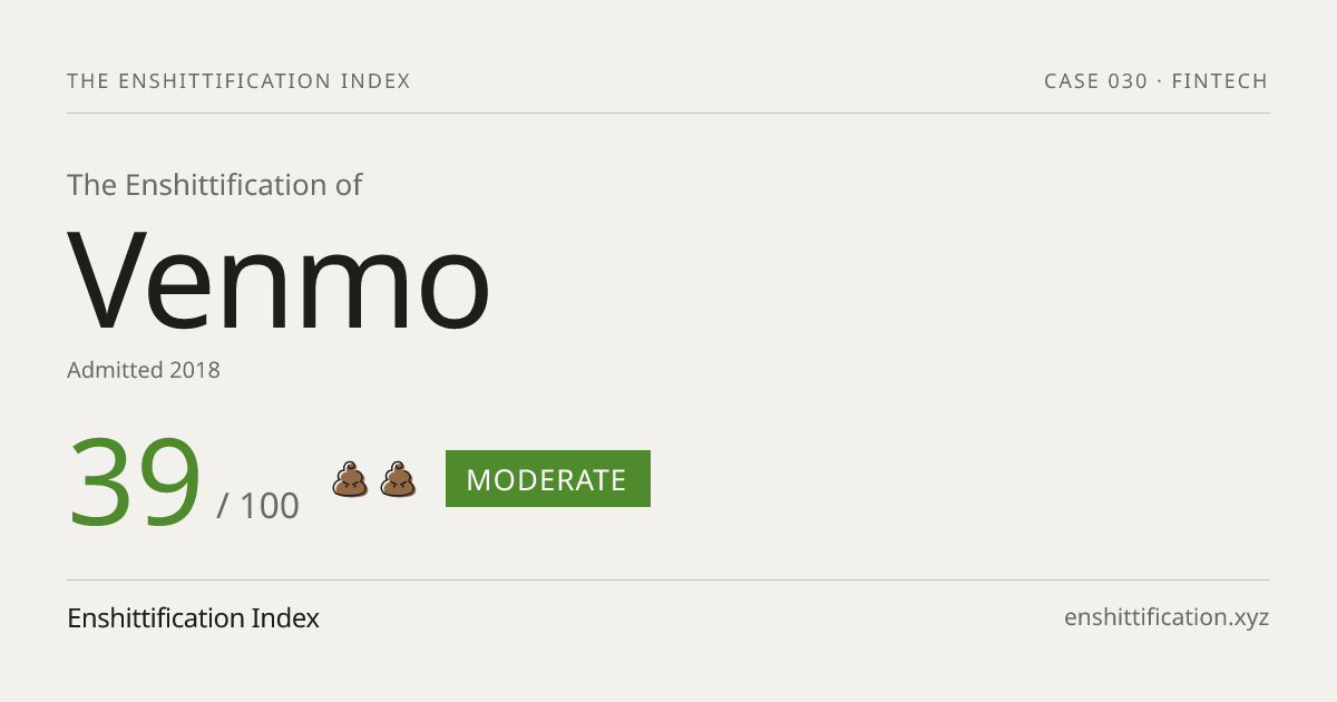 Venmo severity card
